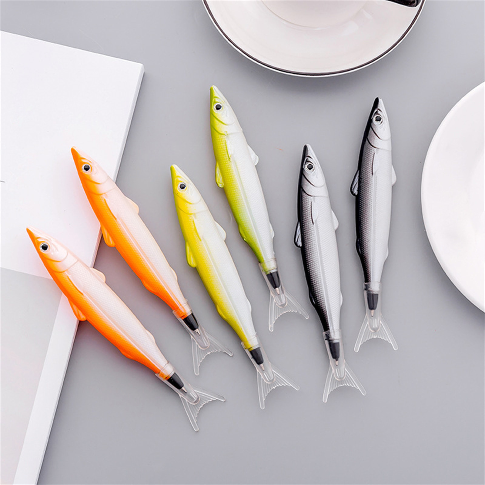Pompotops School Supplies Cute Fish Ballpoint Pen Replaceable Refills  Creative Marine Series Ballpoint Pen Fish Styling Pen 5ml 